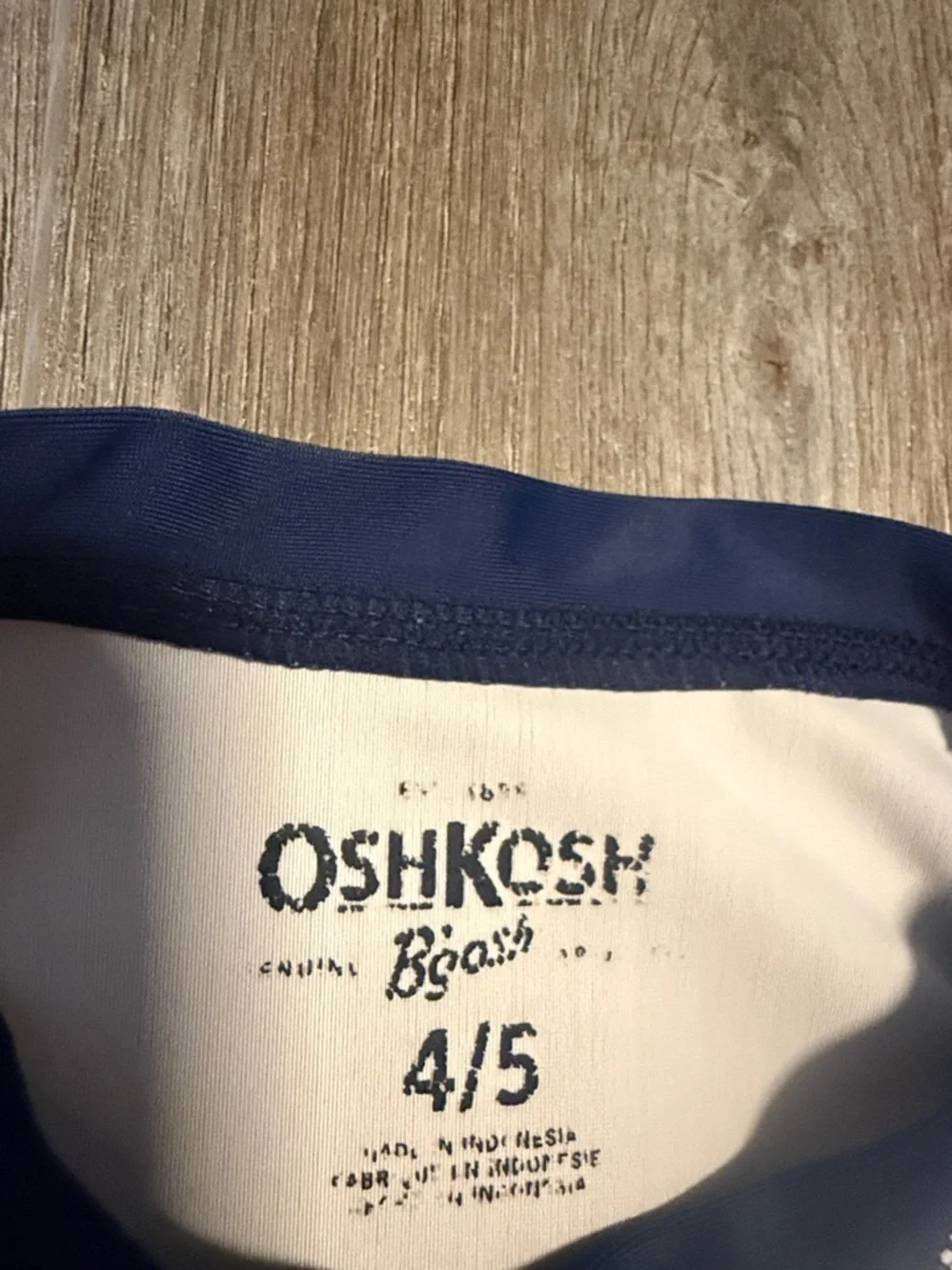OshKosh B'gosh Navy, White & Red USA Shark Rashguard